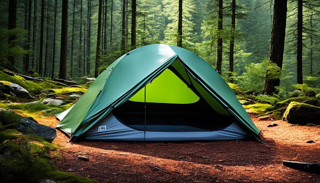 Barraca com lona separada