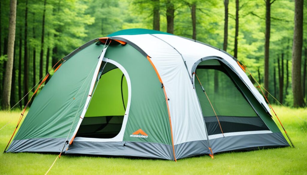 Barraca com piso integrado