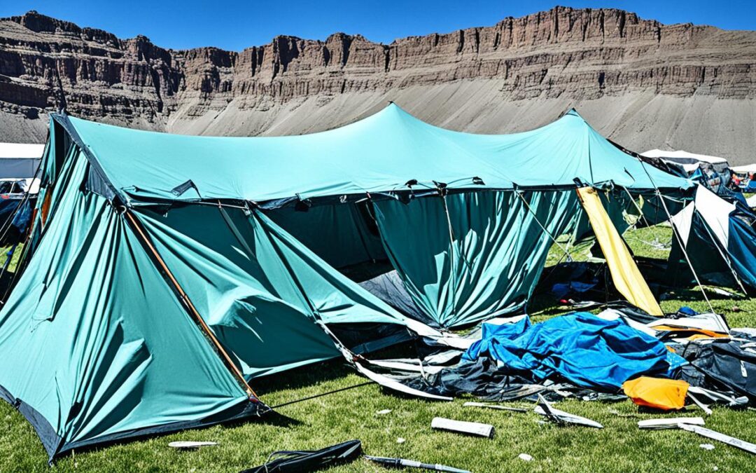 Quais são os sinais de que uma barraca precisa ser substituída?