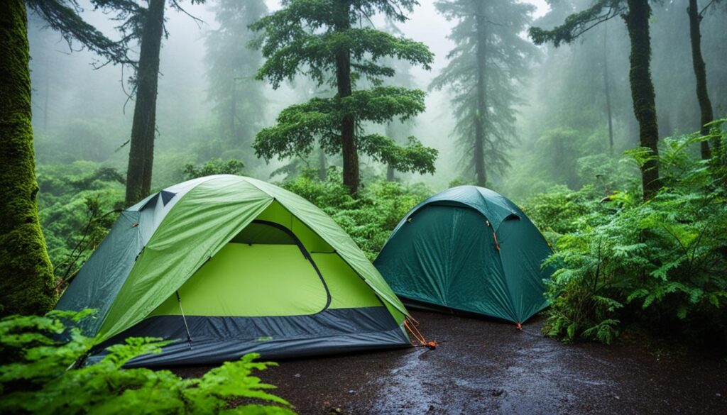 barraca de camping impermeável