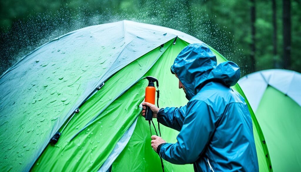 como proteger barraca da chuva