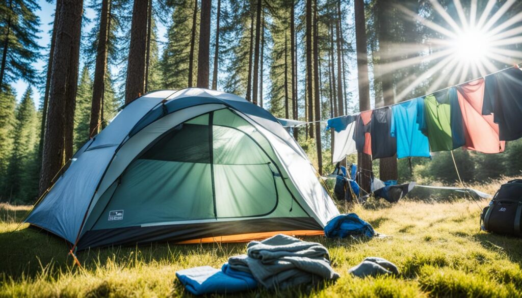 como secar barraca de camping