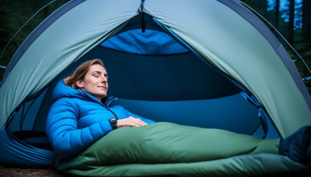 conforto ao dormir acampado