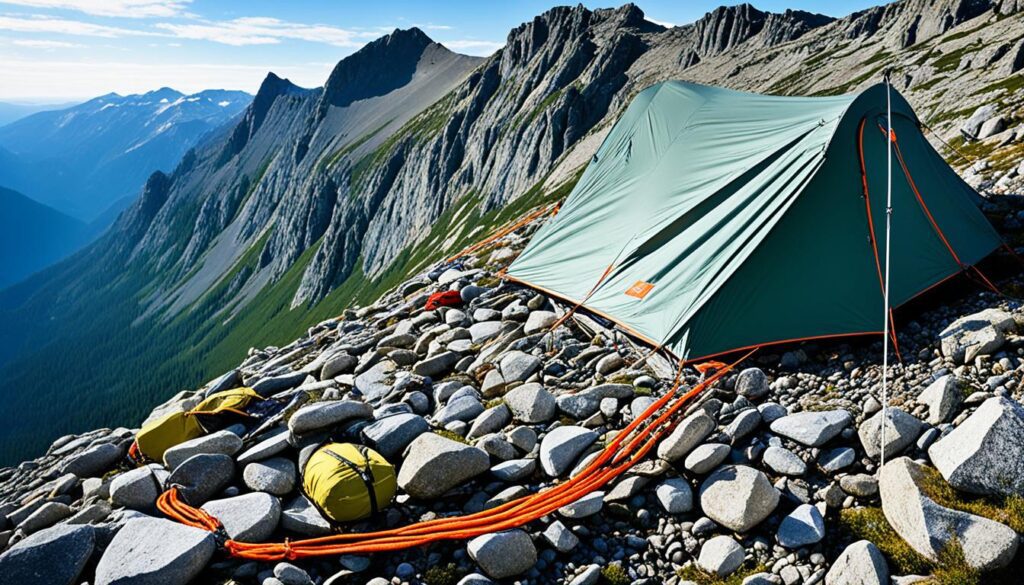 cuidados com a barraca em terrenos acidentados