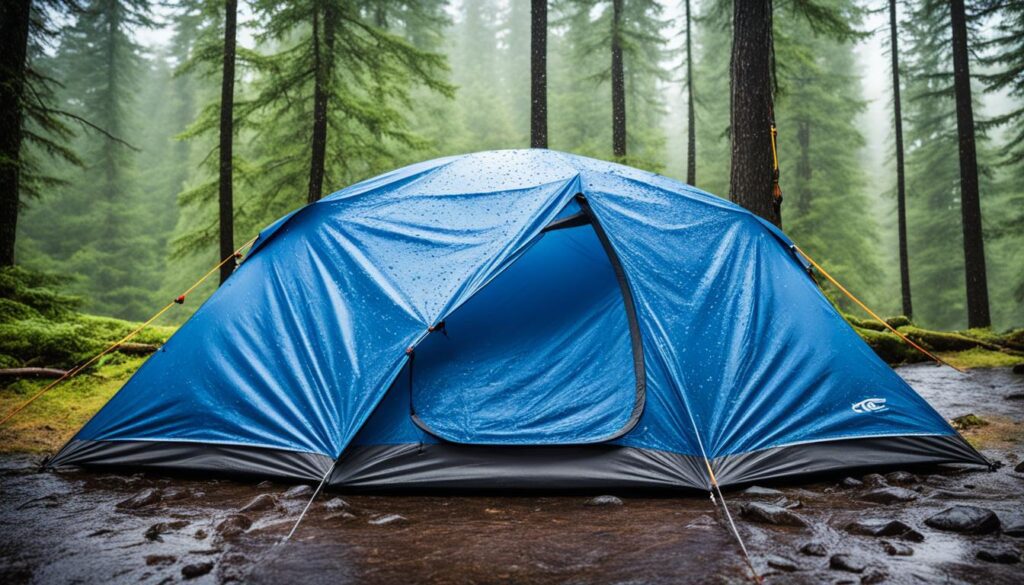 proteção contra a umidade na barraca