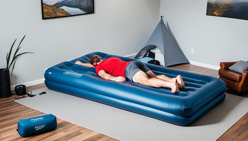 praticidade do colchão inflável