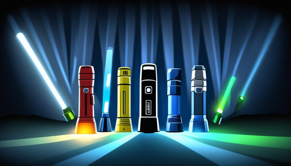 Comparativo de lanternas de alcance