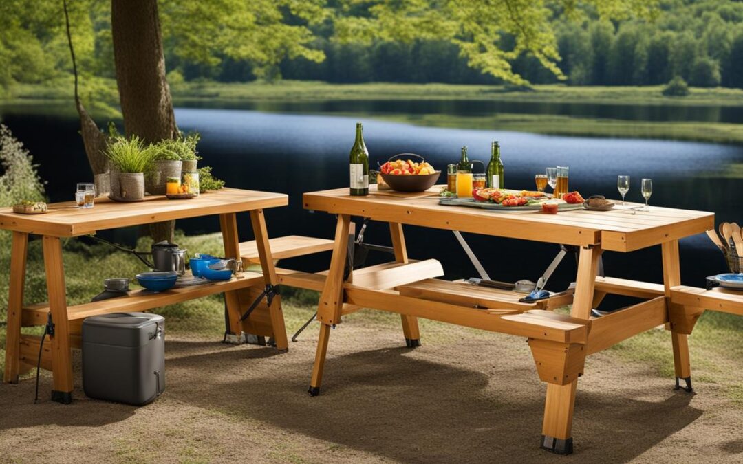 Mesas para Camping com Armários Multiuso