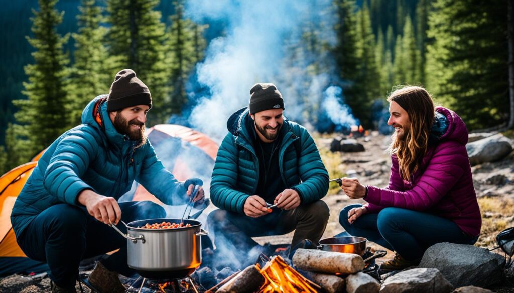 como esquentar comida no acampamento