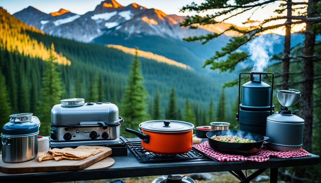 cozinha de acampamento