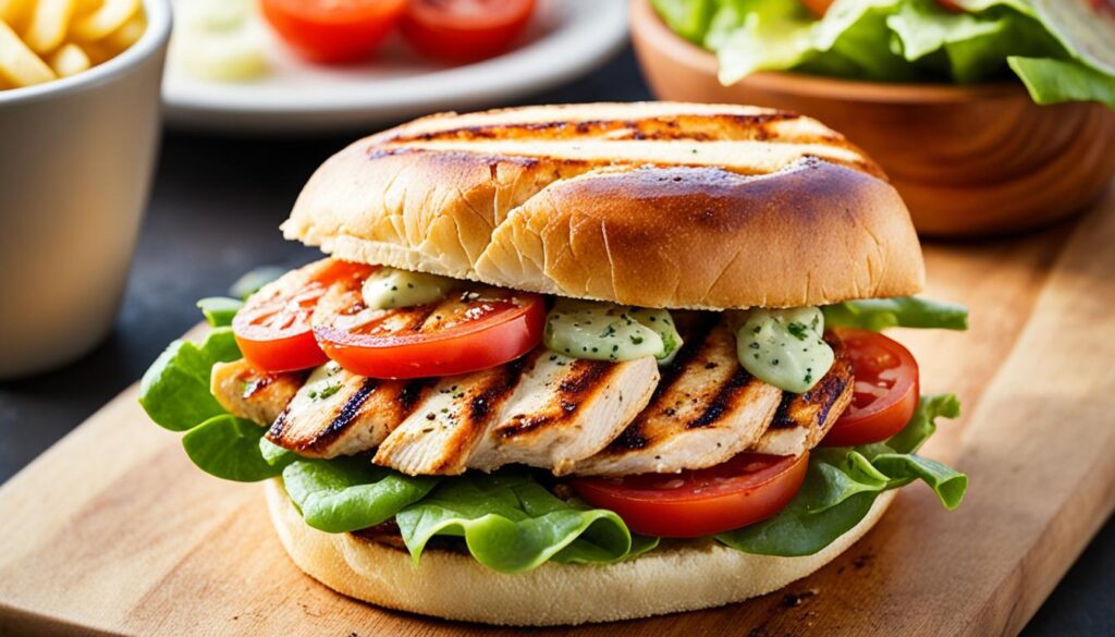 sanduíche de frango grelhado