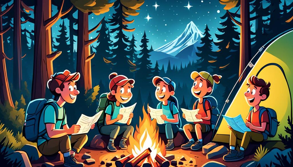 Acampamento e caminhadas noturnas Acampamento e caminhadas noturnas