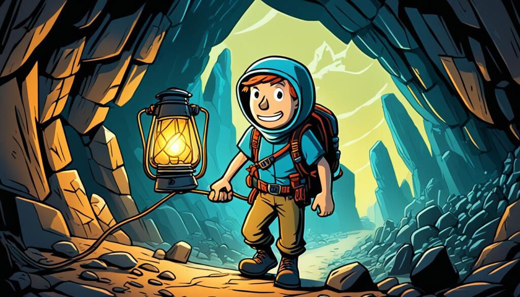 Lantena de cabeça para Cavernas e Trilhas Escuras