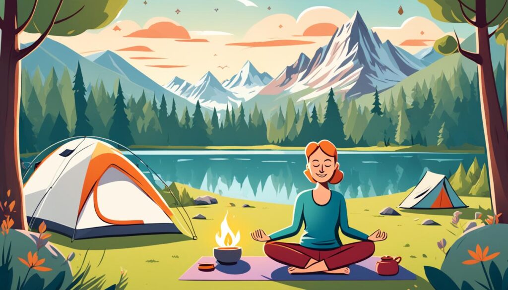 autocuidado e equilíbrio emocional no acampamento