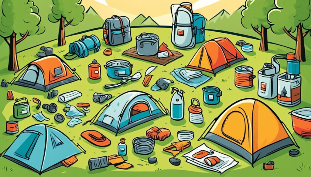 limpeza de equipamento de acampamento limpeza de equipamento de acampamento