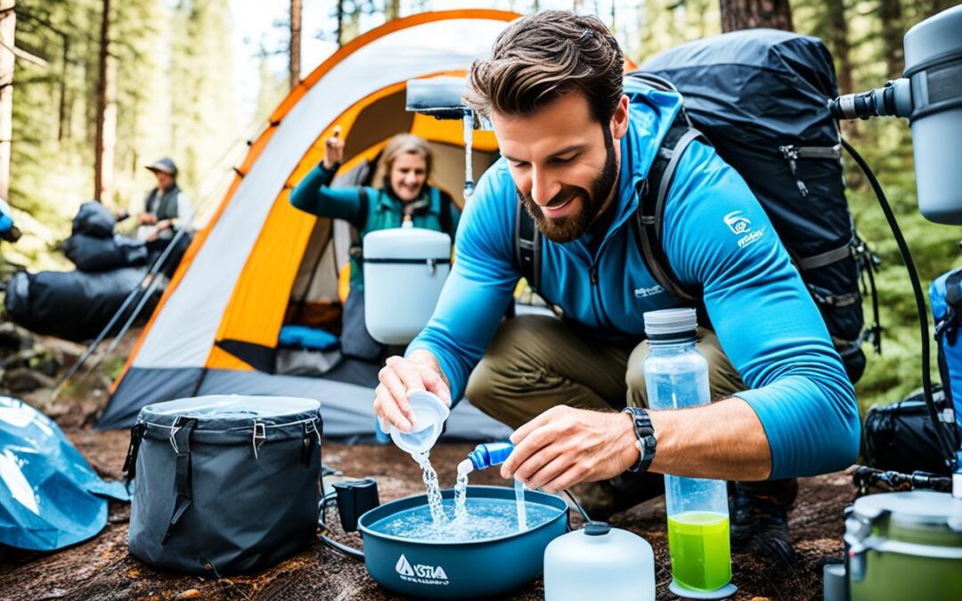 Como desinfetar água para consumo em acampamento?