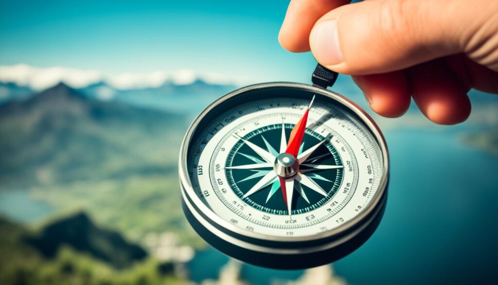 Orientação espacial com bússola Orientação espacial com bússola