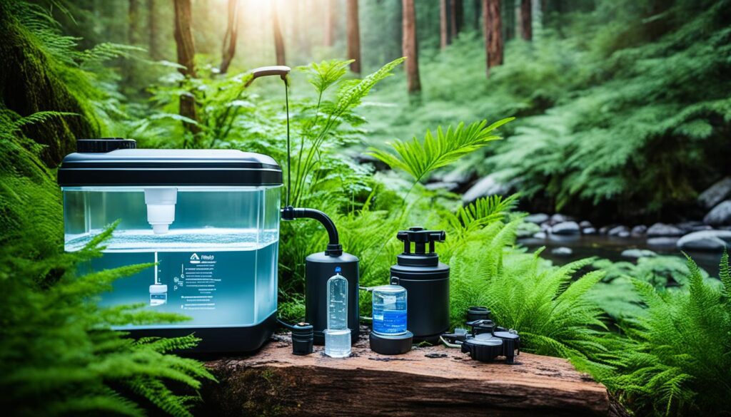 água potável acampamento