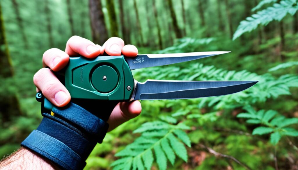 canivete como equipamento de sobrevivência
