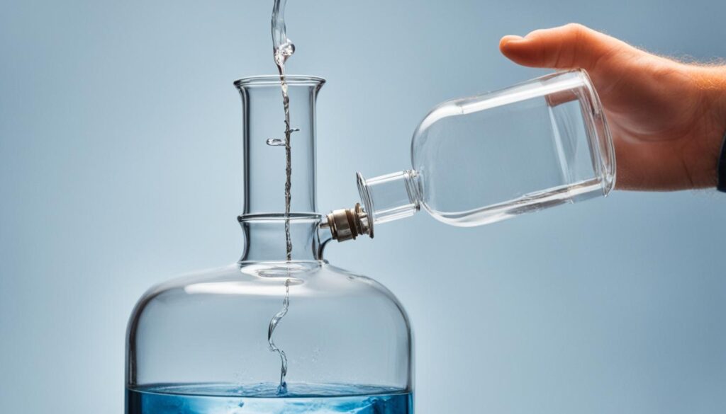 destilação de água