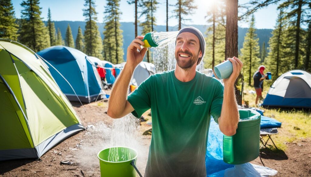 técnicas de banho ao ar livre