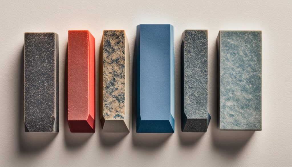 tipos de pedras de amolar