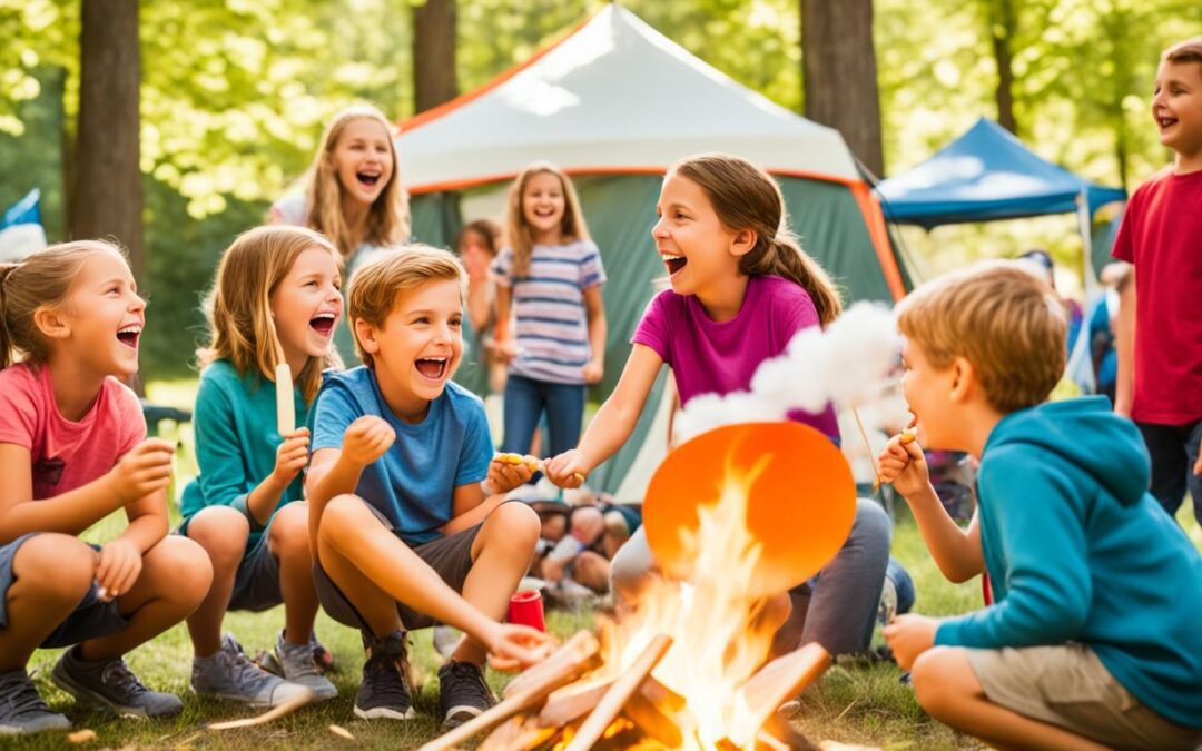 Brincadeiras para crianças em acampamento