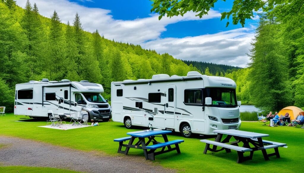 Campings e resorts para motorhome