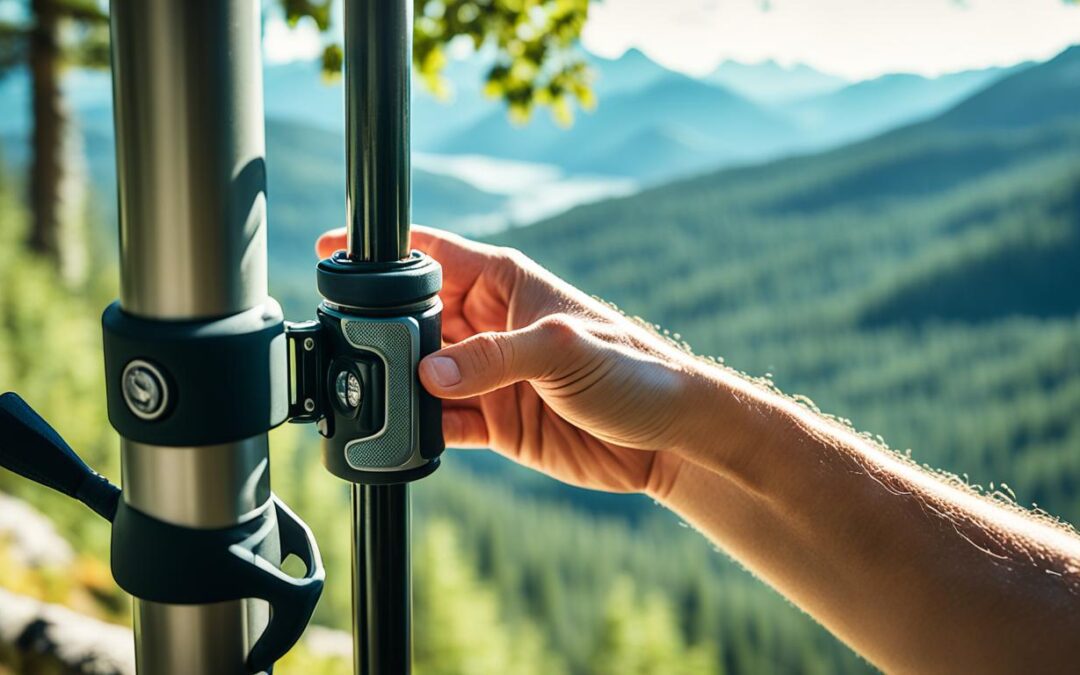 Como ajustar o bastão de caminhada?