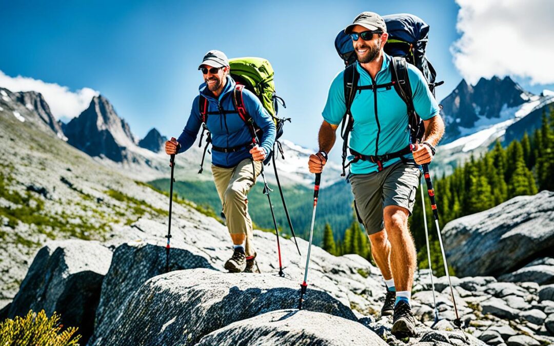 Como usar bastões de caminhada?
