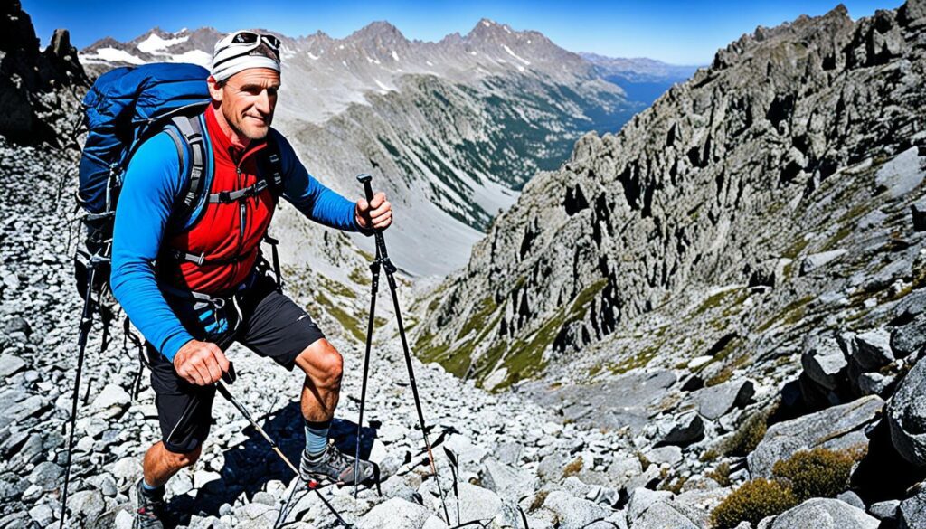 Segurança com bastões de trilha