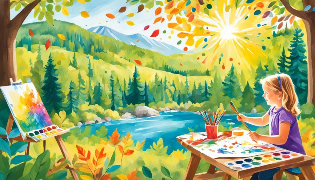 pintura e desenho na natureza