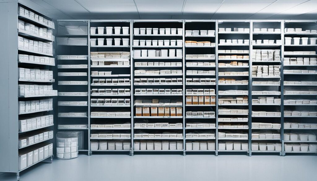 Armazenamento de alimentos liofilizados Armazenamento de alimentos liofilizados