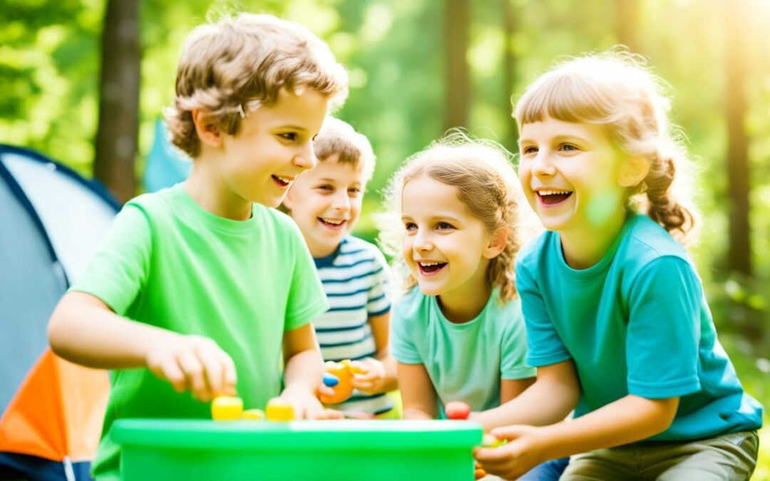 Brincadeiras para crianças em acampamento