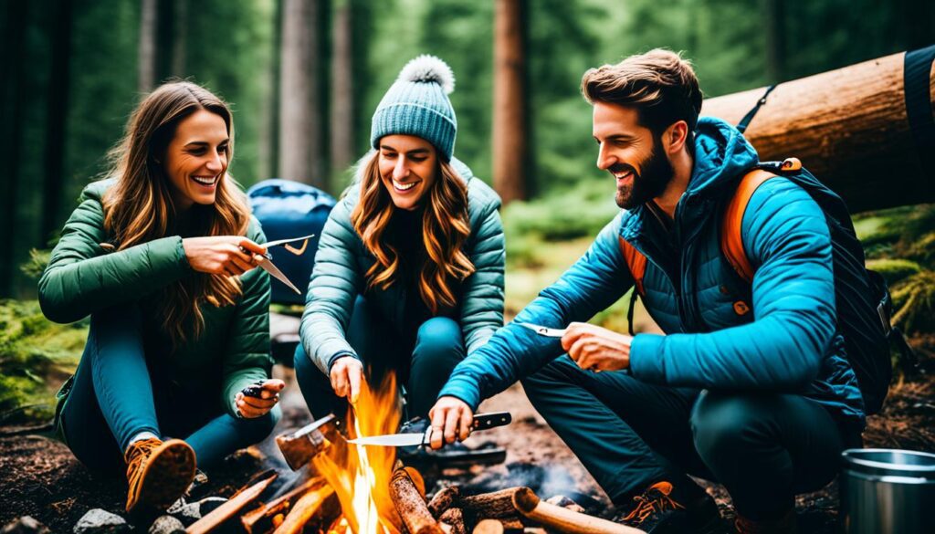 Canivetes multifunção para camping