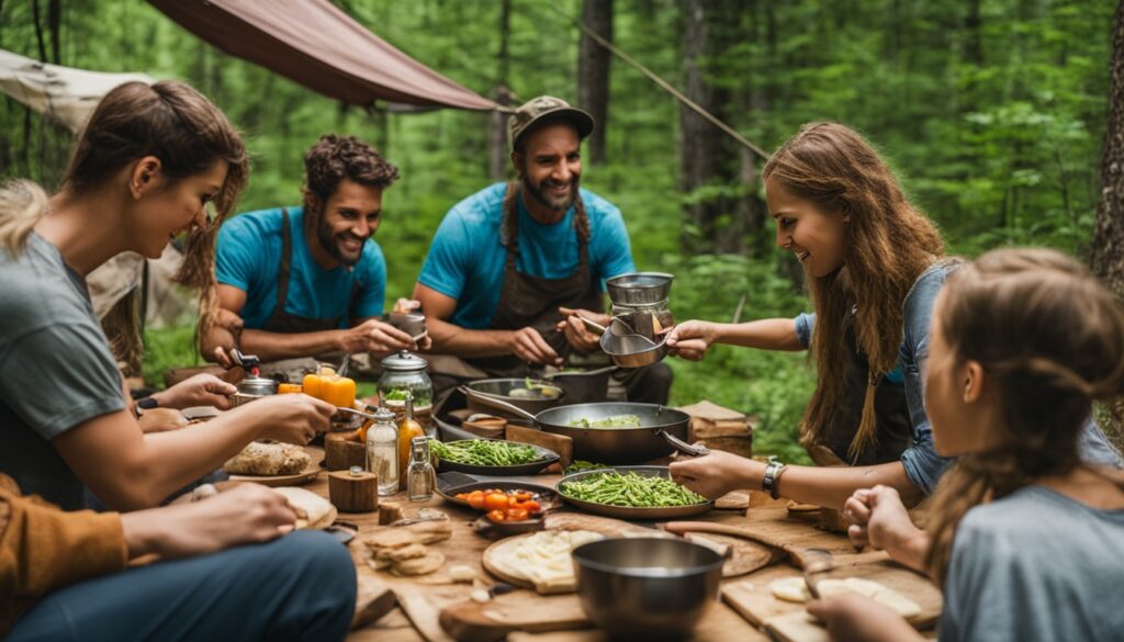 Planejamento de alimentação em acampamentos