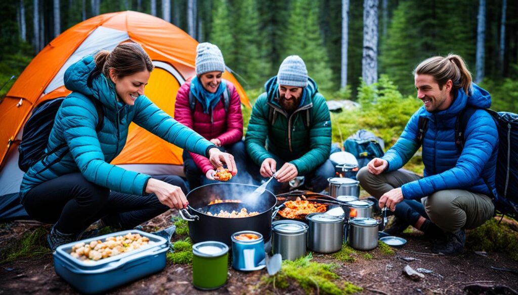 comida liofilizada para camping