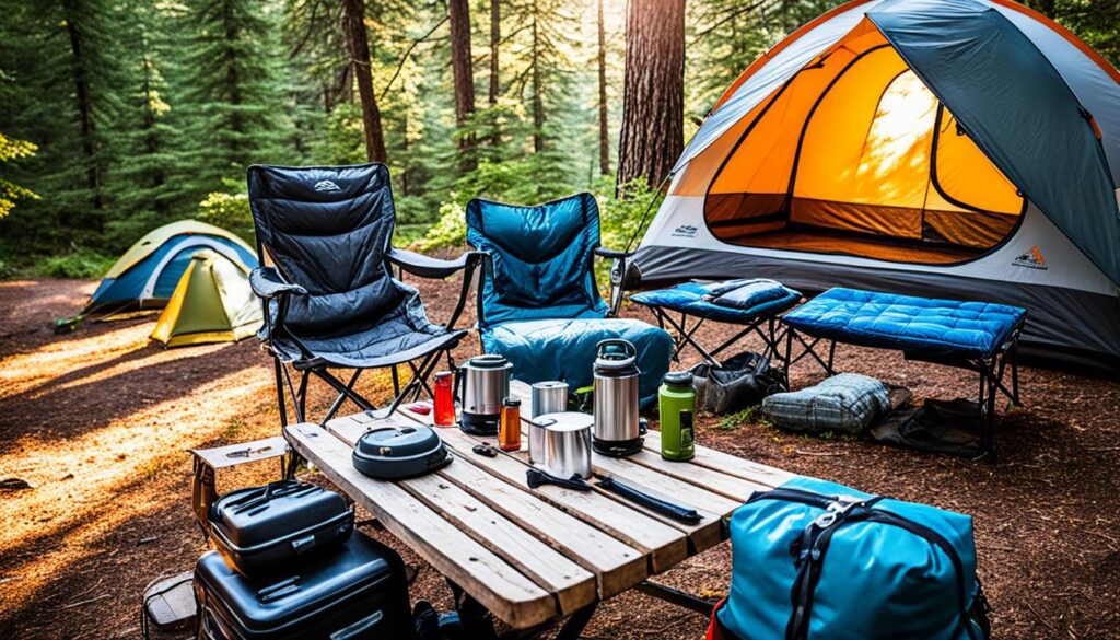 equipamentos de acampamento