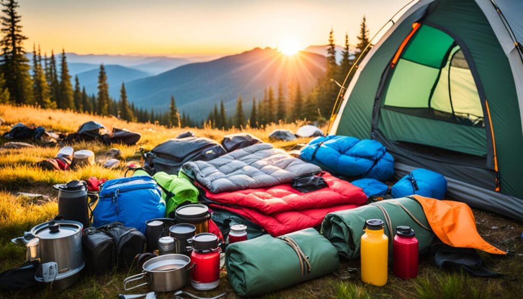 equipamentos de acampamento