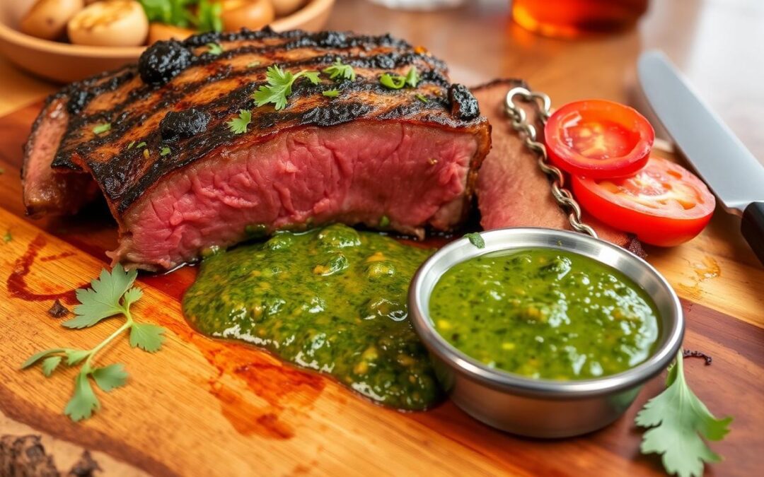 Bife de Fralda Grelhado com Chimichurri