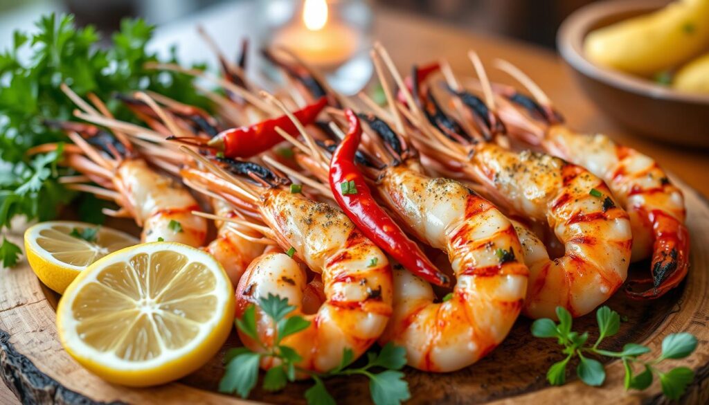 Camarão Grelhado com Limão