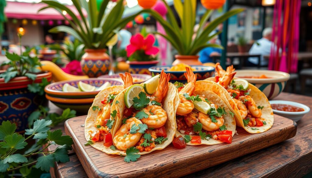 Dicas para Cozinhando Rua Mexicana Picante Camarão