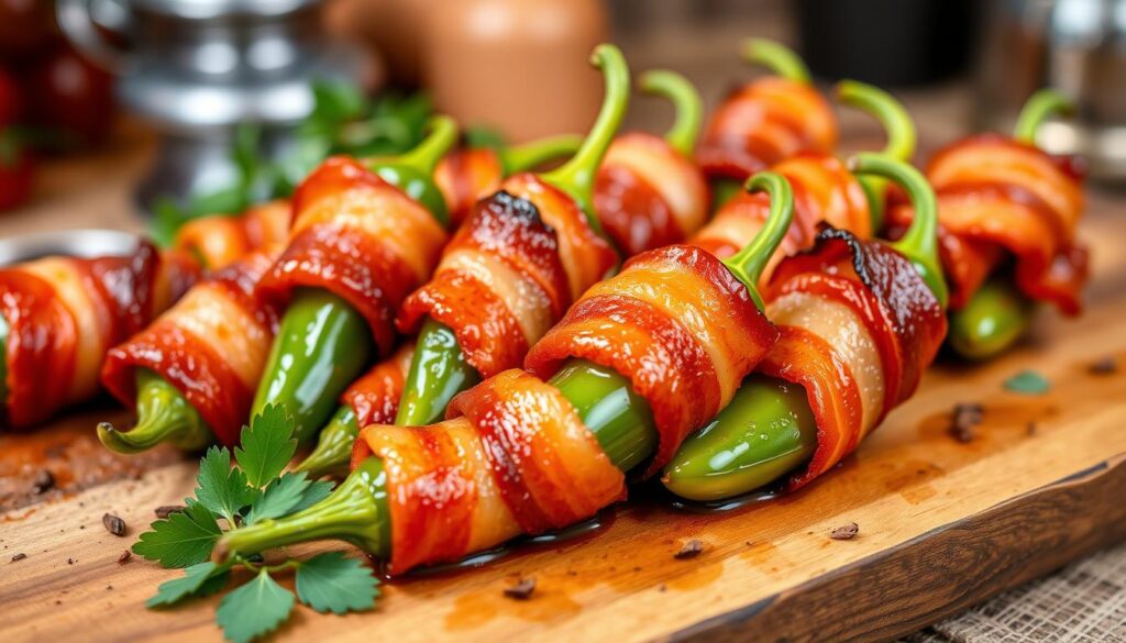 Jalape Enrolado em BaconSem Poppers