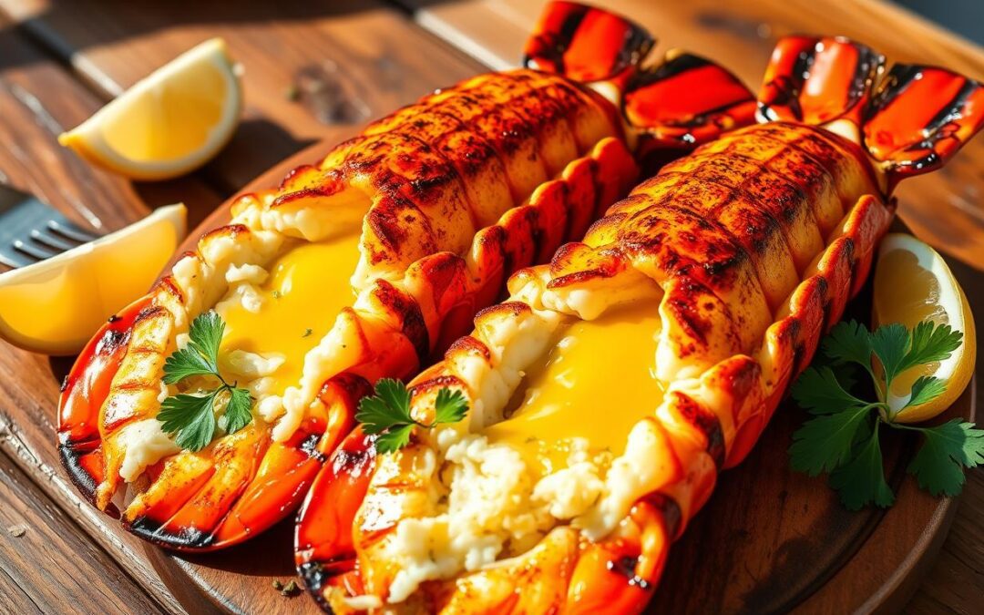 Lagosta grelhada com manteiga de alho