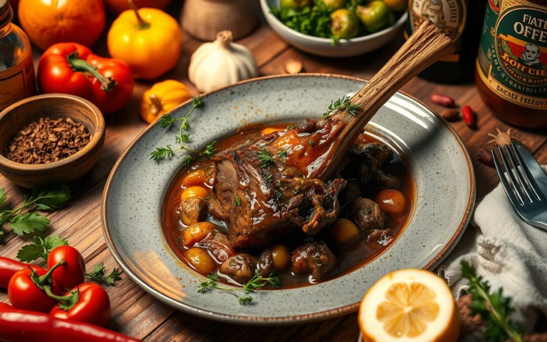 Pernil de Cordeiro Refogado com Cerveja