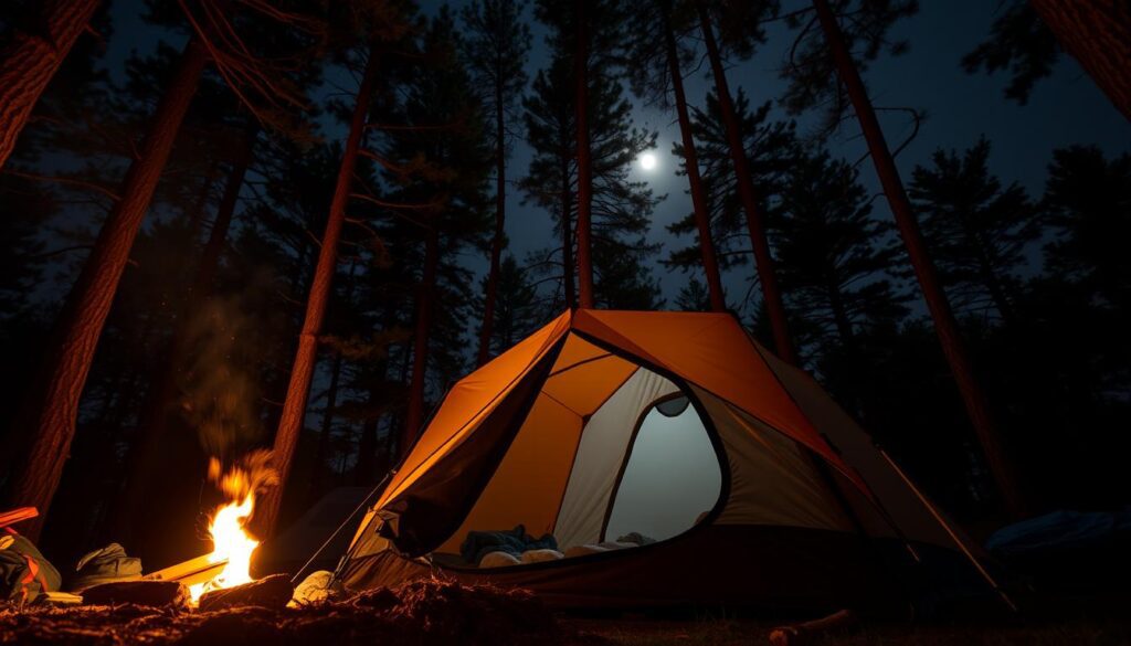 Privacidade em Fotos de Acampamento