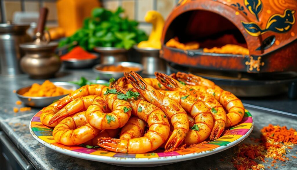 como fazer camarão tandoori