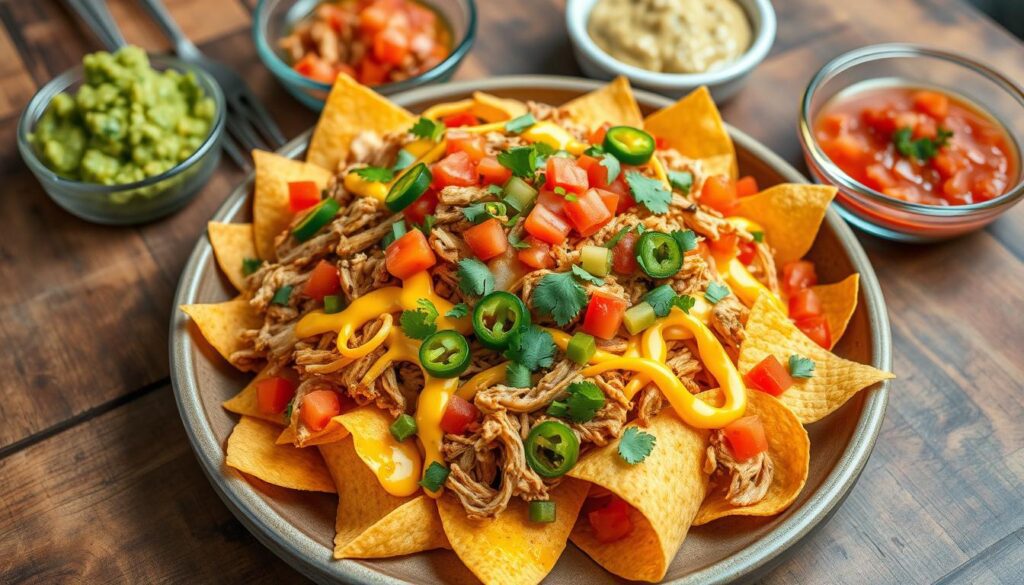 nachos de frango