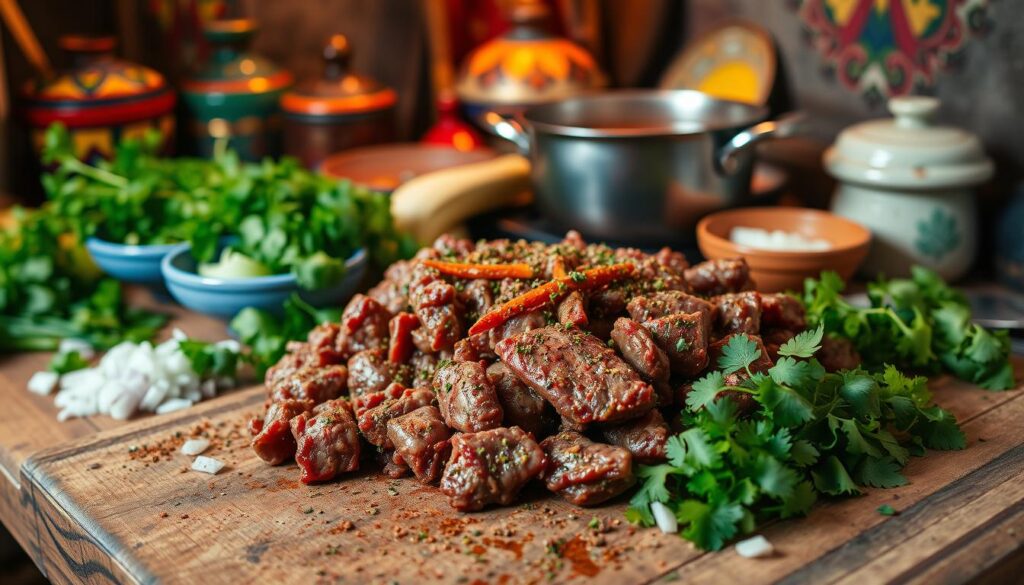 preparação da carne