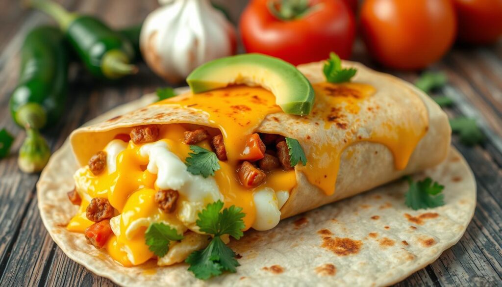 receita de burrito de café da manhã
